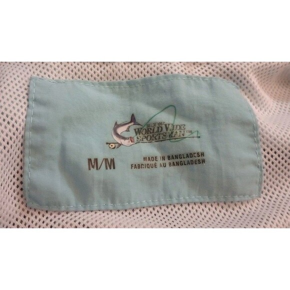 World Wide Sportsman Fishing Shirt Short Sleeve Button Up Outdoor Vented‎ Medium - Picture 4 of 5